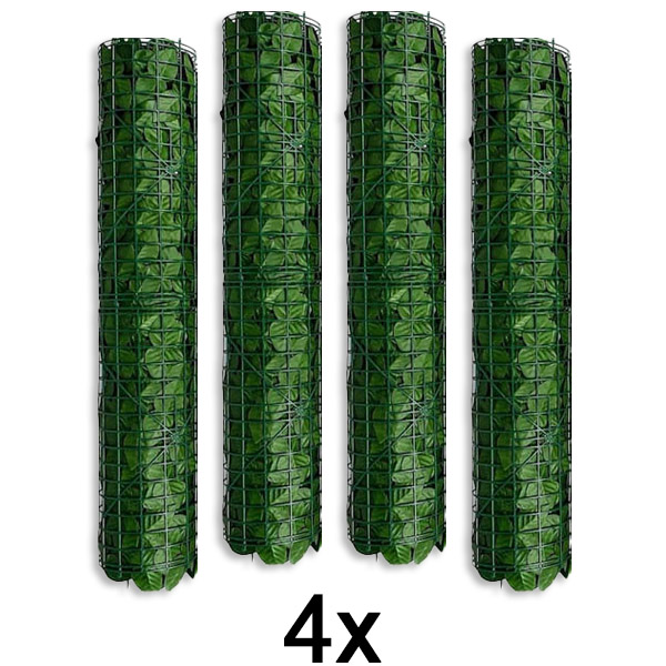 4x Kunstlike lehtedega privaatsuspaneel | LEAFPANEL